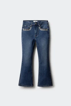 Springfield Kids Calças-Calça denim flare para meninas azul