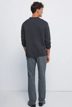 Springfield Calças-Calça estruturadas e slim fit cinzento