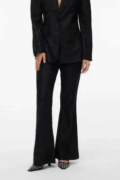 Vero Moda Calças-Calça flare com efeito renda Preto