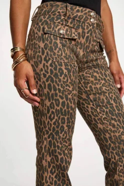 Morgan Calças-Calça jeans bootcut de cintura alta Multicolorido