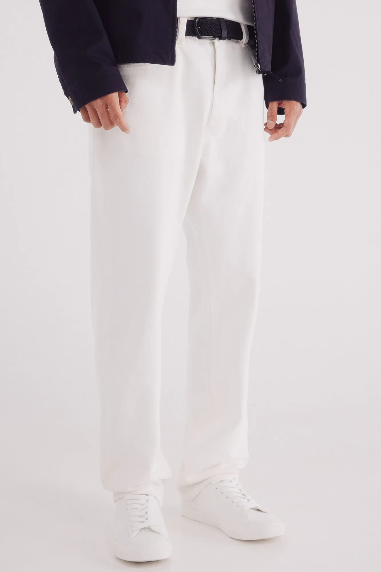 Springfield Jeans-Calça jeans branca reta bege