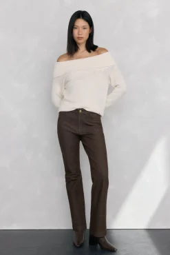 Pedro del Hierro Jeans-Calça jeans básica estilo tubo de fogão Marrom