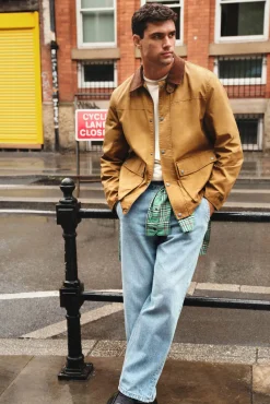 Springfield Jeans-Calça jeans calças chino lavada azul