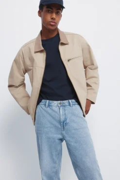 Springfield Jeans-Calça jeans calças chino lavada azul