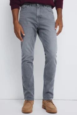 Springfield Jeans-Calça jeans cinza slim fit com lavagem média cinzento