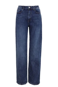 Slowlove Jeans|Calças-Calça jeans com abertura baixa Azul