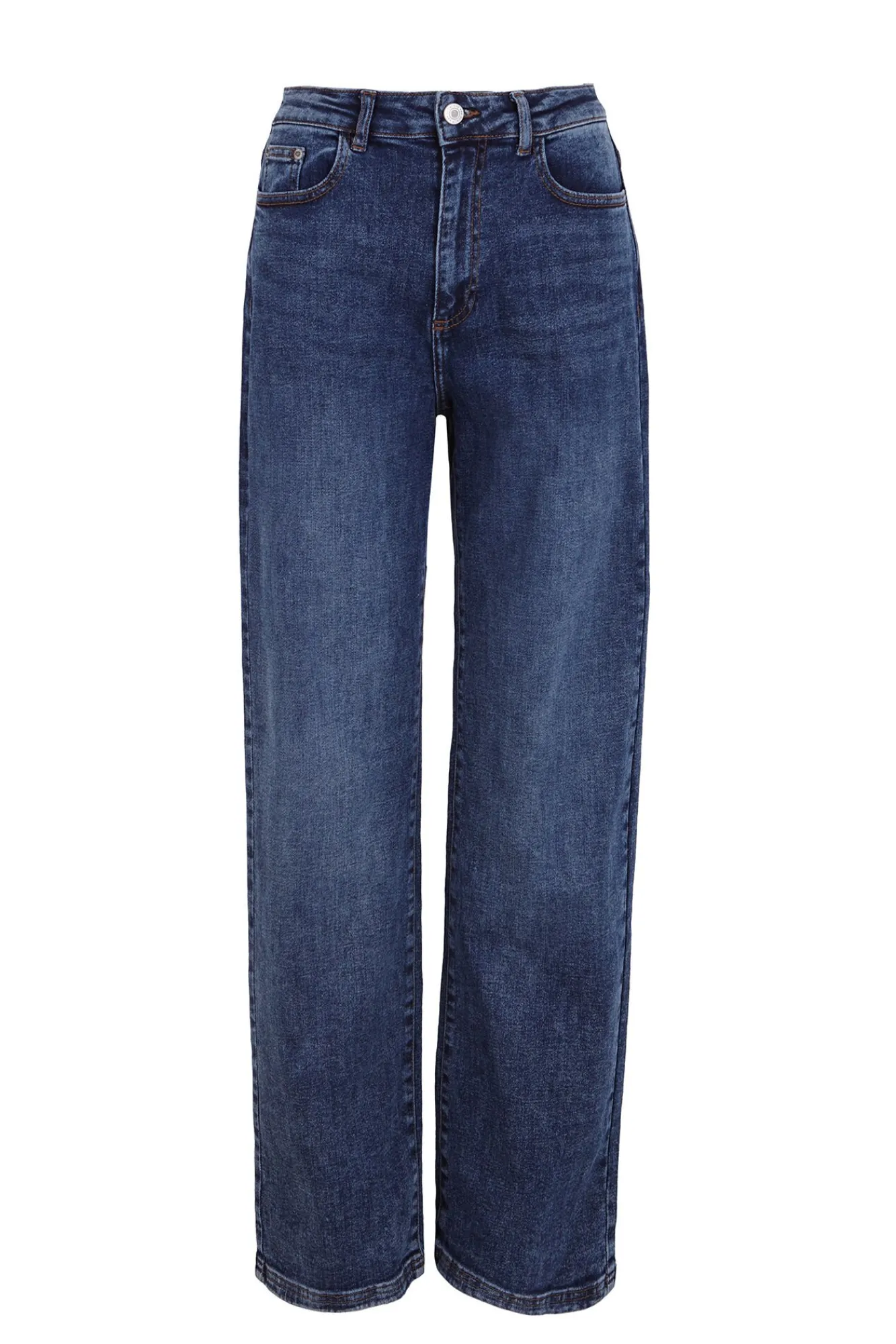 Slowlove Jeans|Calças-Calça jeans com abertura baixa Azul