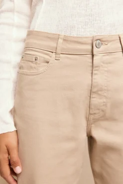 Slowlove Jeans|Calças-Calça jeans com abertura baixa Ecru