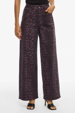 Vila Jeans-Calça jeans com estampado de leopardo Granada