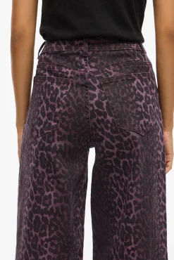 Vila Jeans-Calça jeans com estampado de leopardo Granada
