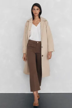 Pedro del Hierro Jeans|Calças-Calça jeans cropped Marrom