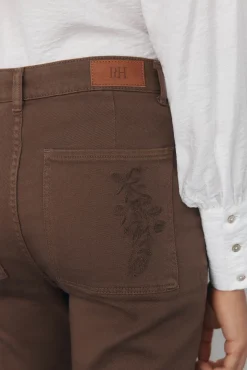 Pedro del Hierro Jeans|Calças-Calça jeans cropped Marrom