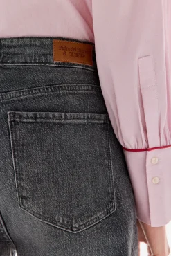 TFP by Tamara Falcó Jeans-Calça jeans cropped de perna larga Cizento