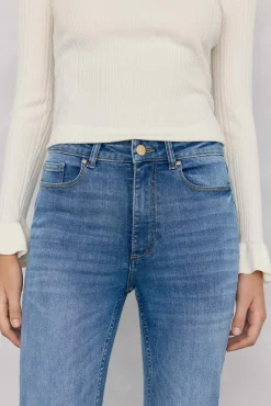 Pedro del Hierro Jeans|Calças-Calça jeans cropped flare push-up Azul