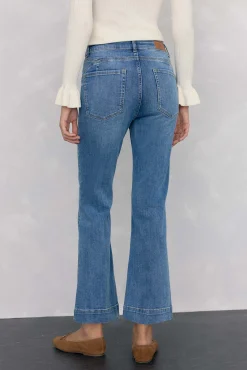 Pedro del Hierro Jeans|Calças-Calça jeans cropped flare push-up Azul