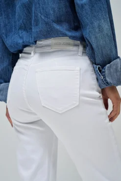 Salsa Jeans Jeans|Calças-Calça jeans cropped slim True Branco