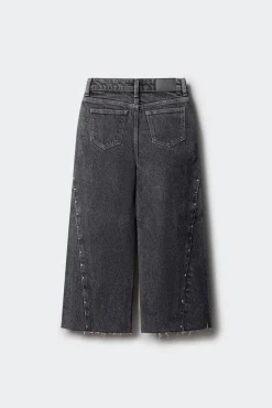 Springfield Kids Calças-Calça jeans culotte com denim para menina cinzento