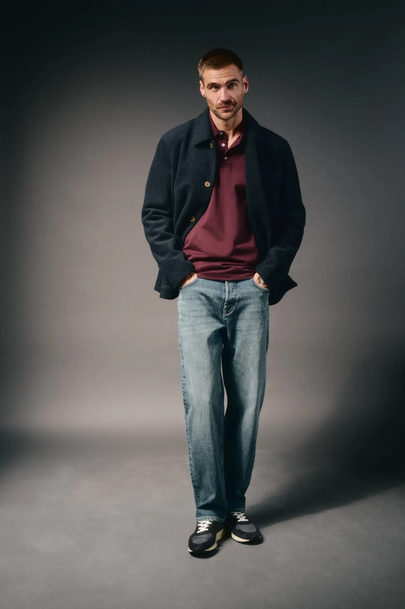 OOTO Jeans|Calças-Calça jeans de corte reto Azul