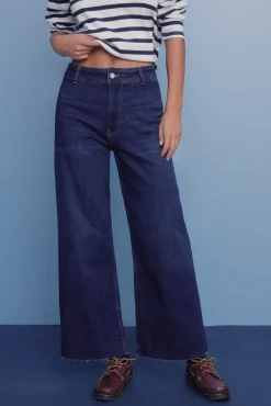 Springfield Jeans-Calça jeans de marinheiro azul