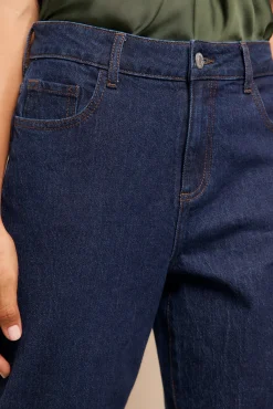 Slowlove Jeans|Calças-Calça jeans enrolada Azul