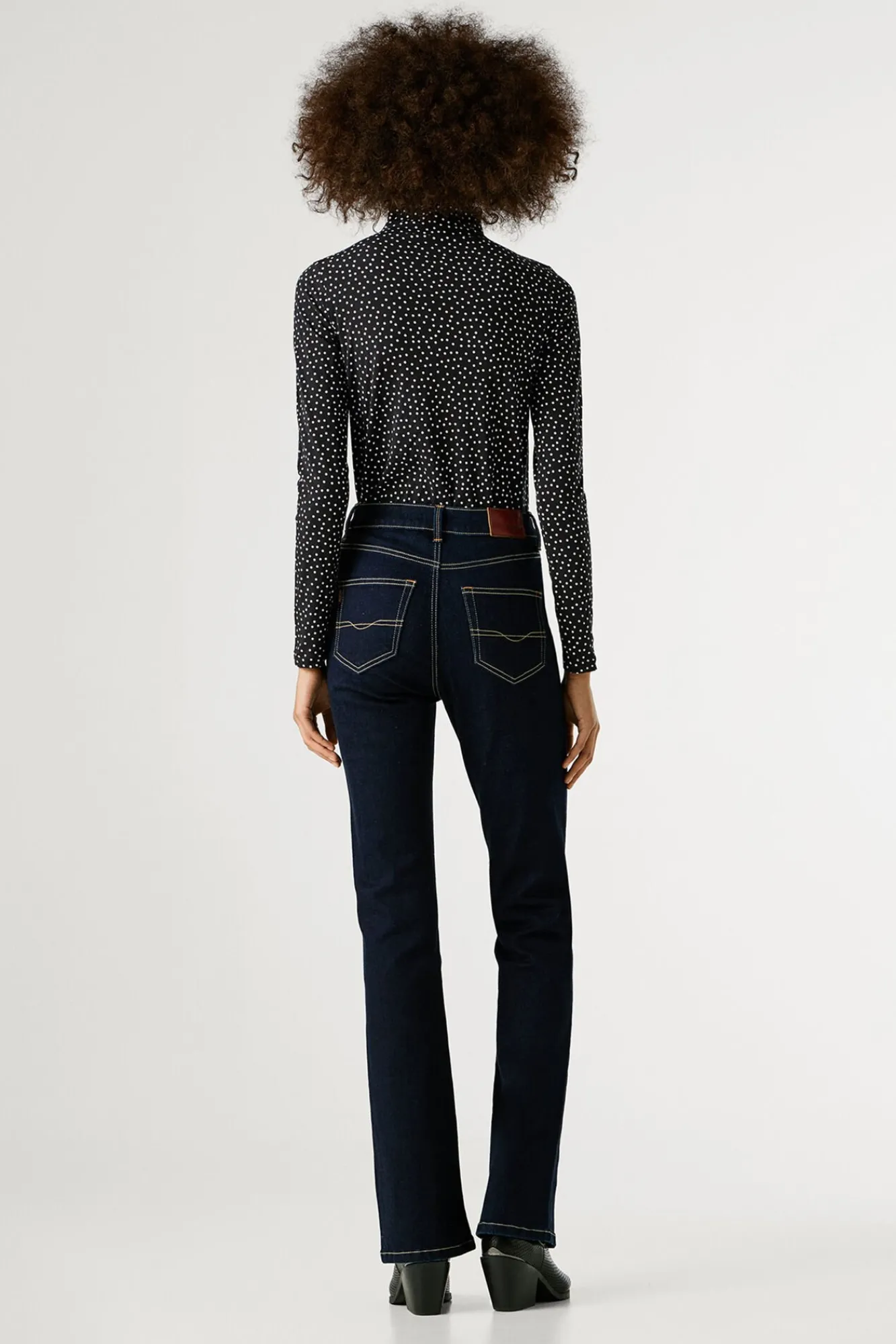 Pepe Jeans Jeans-Calça jeans flare de corte alta azul