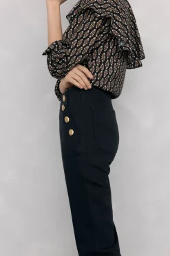 Pedro del Hierro Jeans-Calça jeans larga Preto