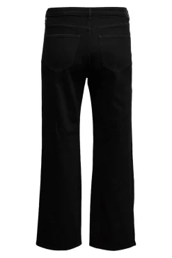 Vero Moda Curve Jeans|Calças-Calça jeans larga tamanho grande Preto