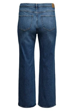 Vero Moda Curve Jeans|Calças-Calça jeans larga tamanho grande Azul