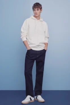 Springfield Jeans-Calça jeans lavagem desbotada azul