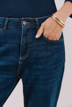 Cortefiel Jeans|Calças-calça jeans mamãe Azul