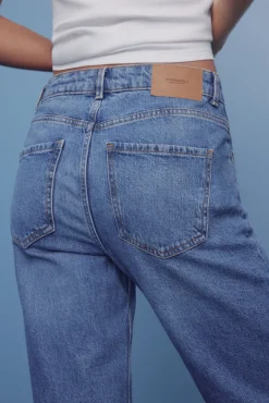 Springfield Jeans-calça jeans mamãe azul