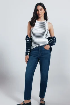 Springfield Jeans-calça jeans mamãe azul