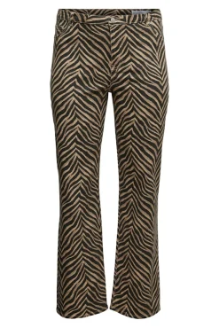 Vero Moda Curve Jeans-Calça jeans plus size com estampa animal Castanho