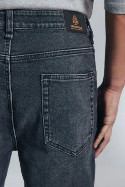 Springfield Jeans-Calça jeans skinny cinza escuro cinzento
