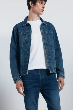 Springfield Jeans-Calça jeans skinny fit tingida azul