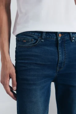 Springfield Jeans-Calça jeans skinny fit tingida azul