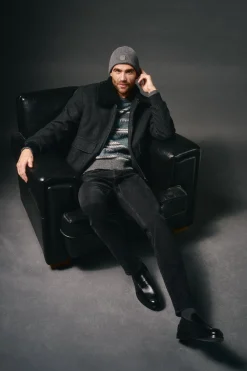 OOTO Jeans|Calças-Calça jeans slim fit Preto