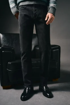 OOTO Jeans|Calças-Calça jeans slim fit Preto