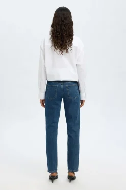 Selected Jeans-Calça jeans Slim Fit. Azul