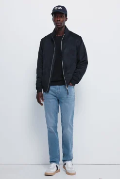 Springfield Jeans-Calça jeans slim fit com lavagem média azul