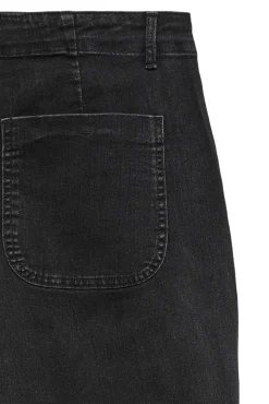 Vero Moda Curve Jeans-Calça jeans tamanho grande com bolsos frontais Preto
