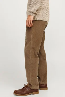 Jack & Jones Calças-Calça jogger de veludo cotelê cru