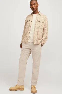 Jack & Jones Calças-Calça jogger de veludo cotelê cinzento