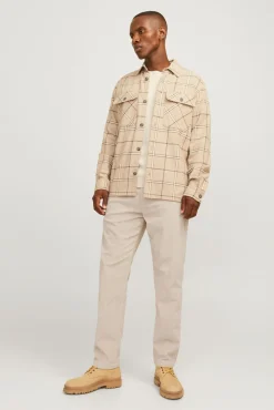 Jack & Jones Calças-Calça jogger de veludo cotelê cinzento