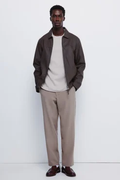 Springfield Calças-Calça jogger esvoaçante cru