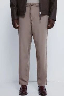 Springfield Calças-Calça jogger esvoaçante cru