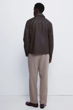 Springfield Calças-Calça jogger esvoaçante cru