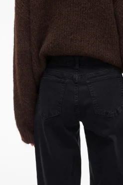 Vila Calças-Calça largas com bolsos frontais Preto