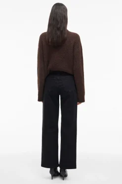 Vila Calças-Calça largas com bolsos frontais Preto