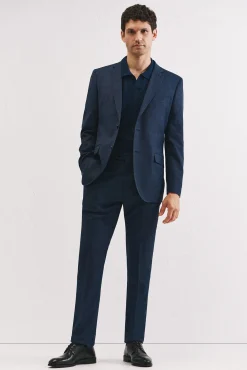 Cortefiel Calças|Calças Clássicas-Calça olho de pássaro Coolmax Azul